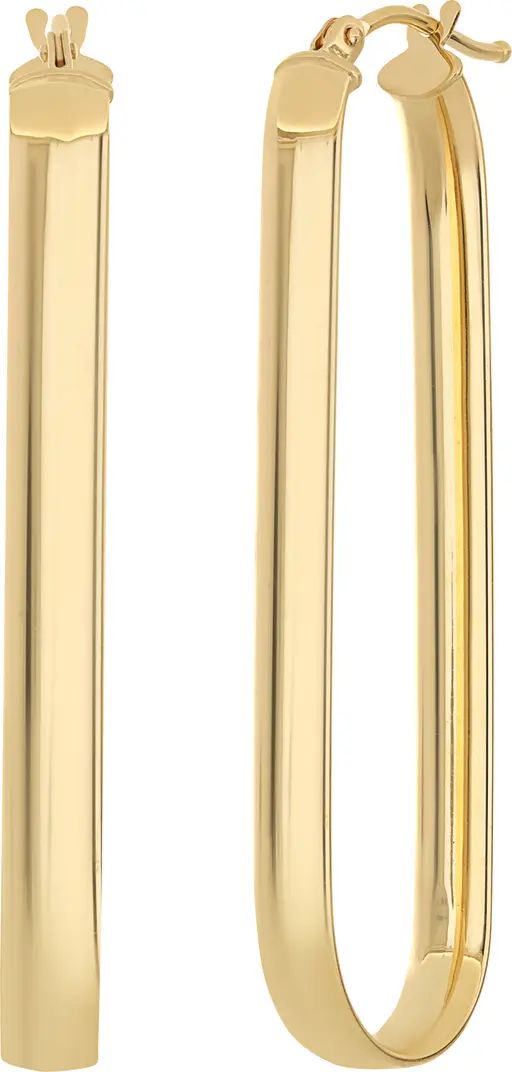 Bony Levy Katharine 14K Gold Elongated Hoop Earrings | Nordstrom | Nordstrom