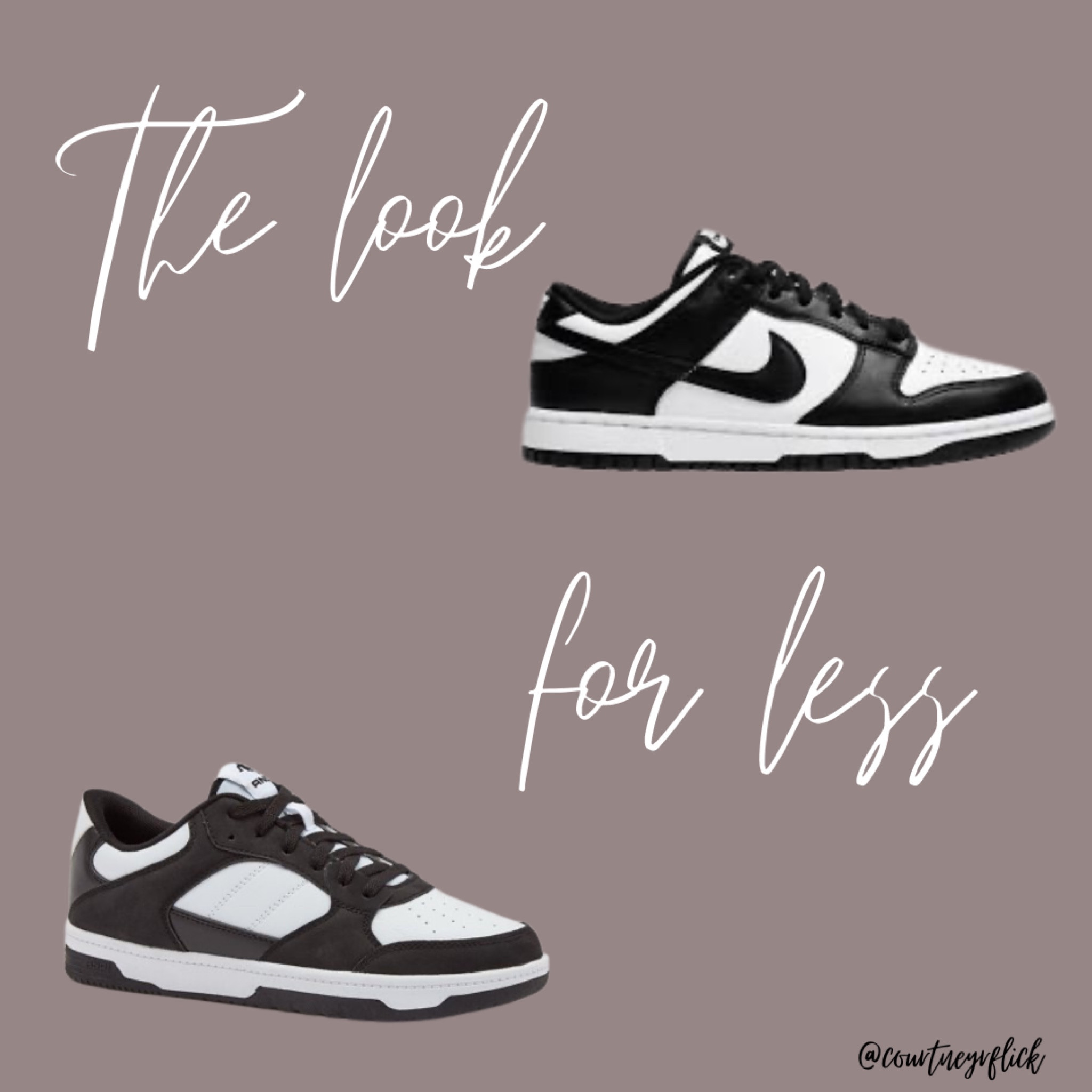 Look for less! 

#walmart #walmartfashion #nike #lowdunks #dupes #pandas #lookforless #savevssplurge #sneakers

#LTKsalealert #LTKstyletip #LTKshoecrush