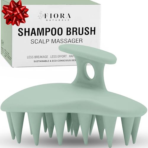 Fiora Naturals Scalp Massager Shampoo Brush - Silicon Scalp Scrubber & Exfoliator for Dandruff Removal and Hair Growth, Brush for Wet & Dry Hair, for Men, Women, Kids - BPA Free | Amazon (US)