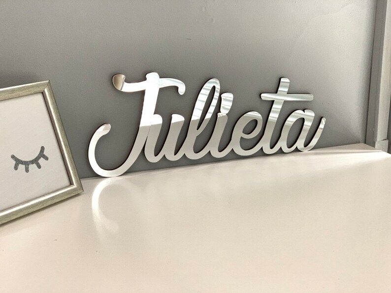 Personalized Acrylic Name, Laser Cut Name, Wall Acrylic Mirror, Custom Words Mirror, Baby Name Ac... | Etsy (US)