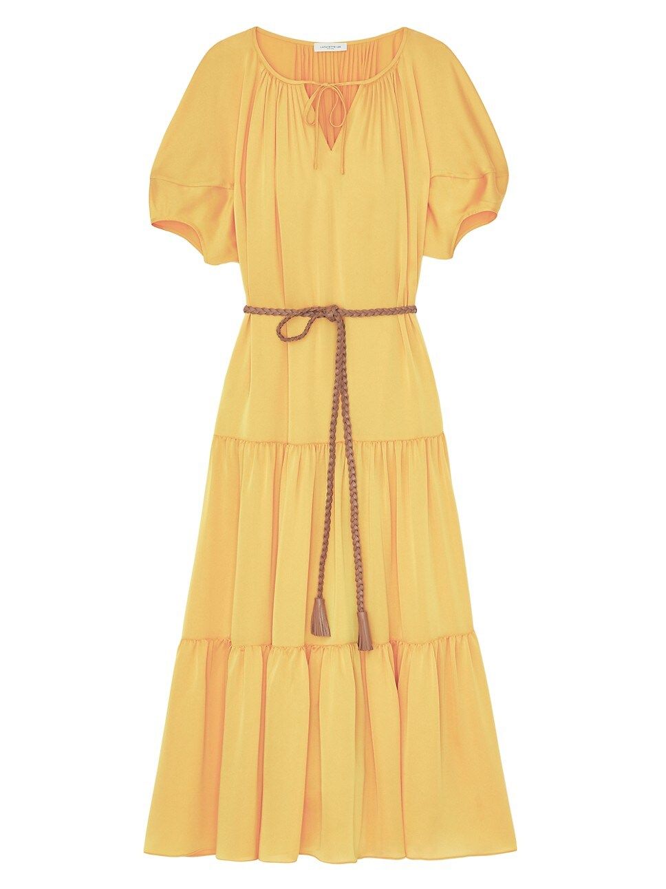 Pleated Tiered Belted Midi-Dress | Saks Fifth Avenue