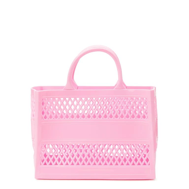 No Boundaries Women's Jelly Tote Handbag Pink | Walmart (US)