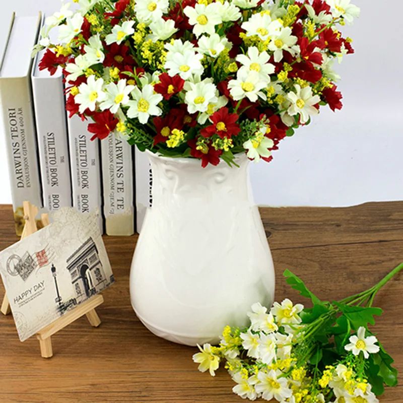 1 Bouquet 28 Heads Artificial Daisy Silk Cloth Flower Sweet Wedding Party Decor | Wayfair Professional
