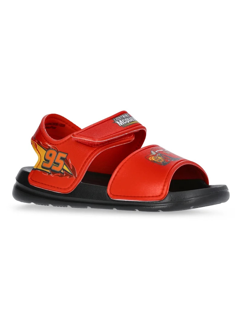 Disney Pixar Cars Lightning McQueen Toddler Boys Single Strap Sandals | Walmart (US)