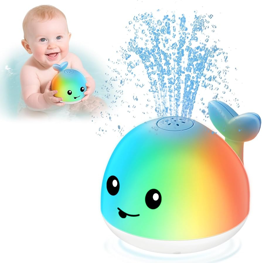 Baby Bath Toys, Light Up Whale Bath Toy Sprinkler for Babies 6-12-18 Months, Bath Toys for Kids 1... | Amazon (US)