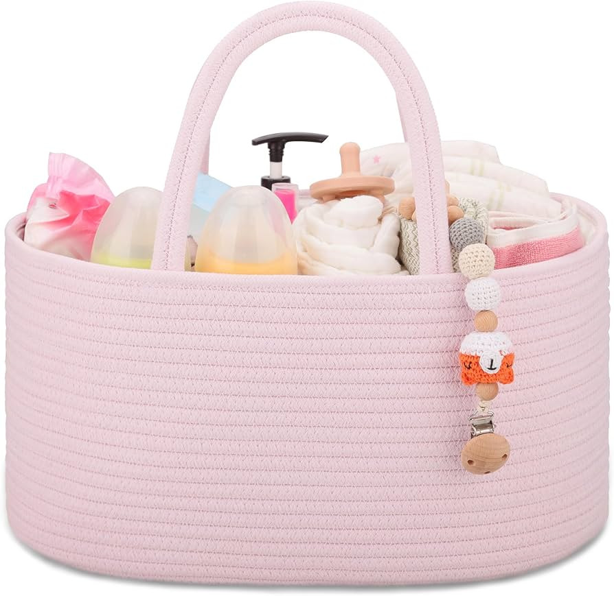 COMSE Baby Diaper Caddy Organizer, Diaper Basket, Baby Car Organizer, Diaper Change Organizer, Gi... | Amazon (US)