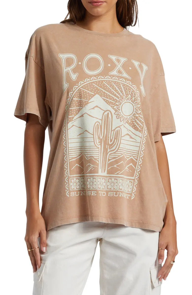 Roxy Saguaro Oversize Cotton Graphic T-Shirt | Nordstrom | Nordstrom