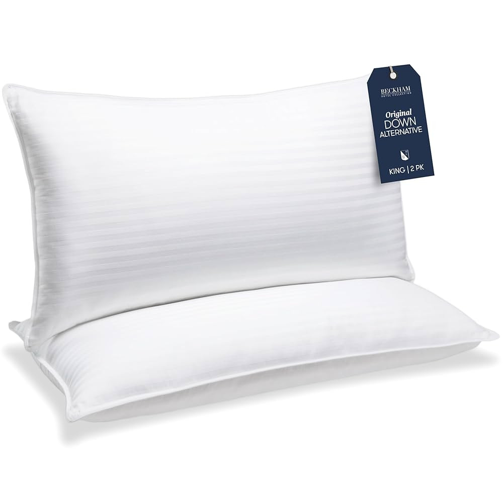 Beckham Hotel Collection Bed Pillows King Size Set of 2 - Down Alternative Bedding Gel Cooling Bi... | Amazon (US)