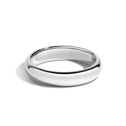Tioneer Sterling Silver Plain Dome Wedding Band | Wedding Band for Women & Men | Silver, 4mm, Size 6.5 | Amazon (US)