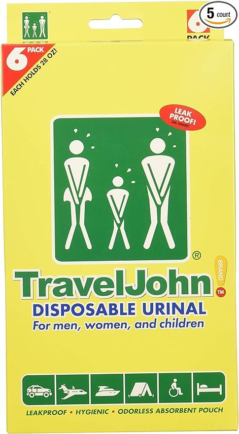 TravelJohn-Disposable Urinal (6 Pack) | Amazon (US)