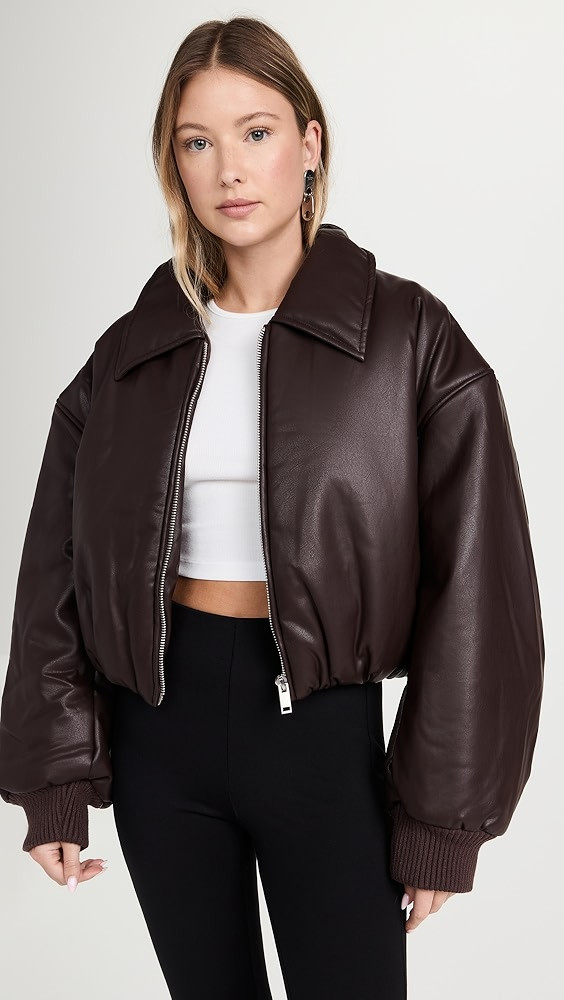 Pixie Market Leather Bomber Jacket | Shopbop | Shopbop