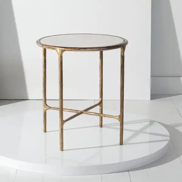 SAFAVIEH Couture Jessa Forged Metal Round End Table - 18" W x 18" L x 20" H - Bed Bath & Beyond -... | Bed Bath & Beyond