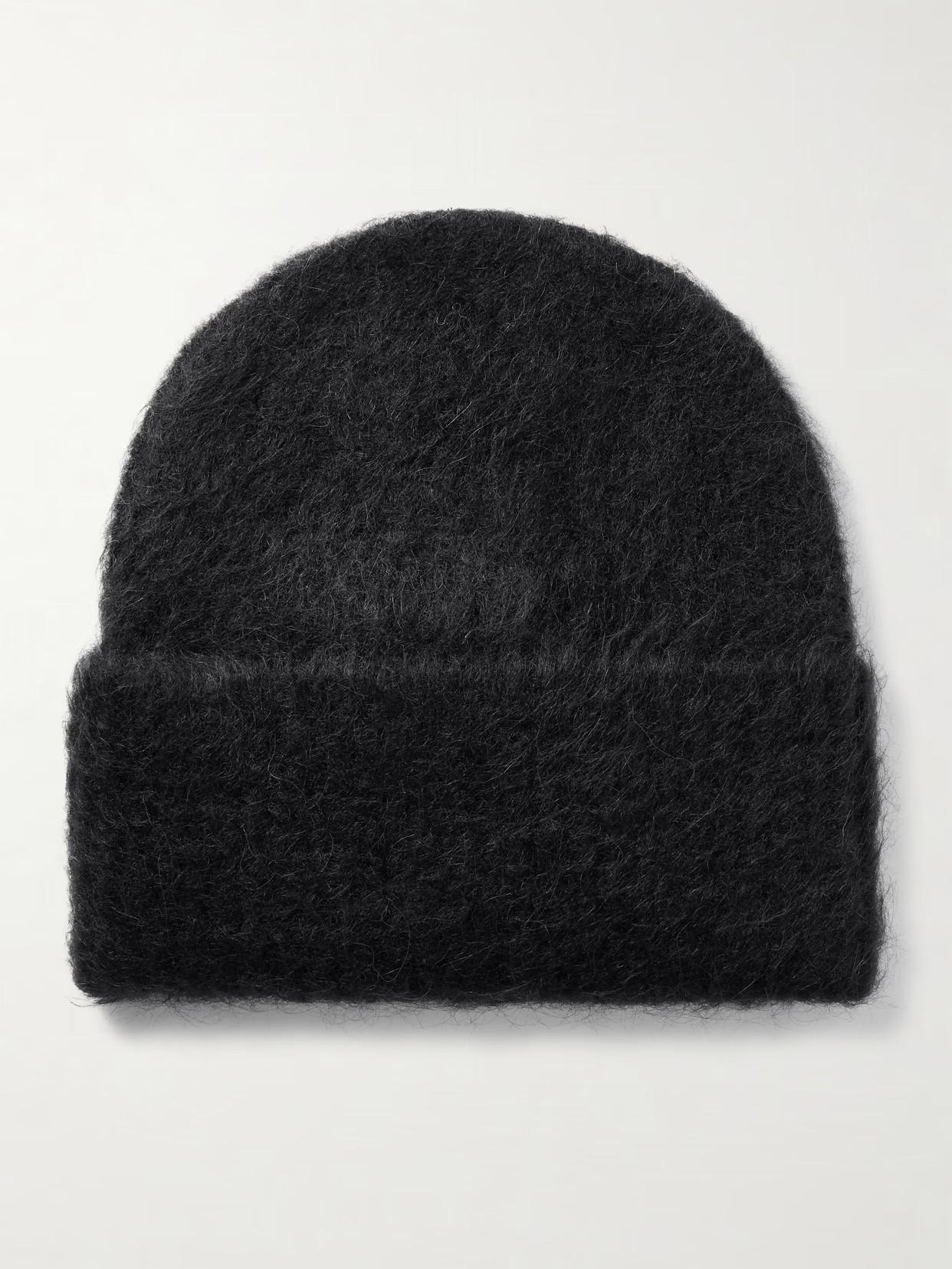 TOTEME - Brushed Alpaca-blend Beanie - Black | NET-A-PORTER (UK & EU)