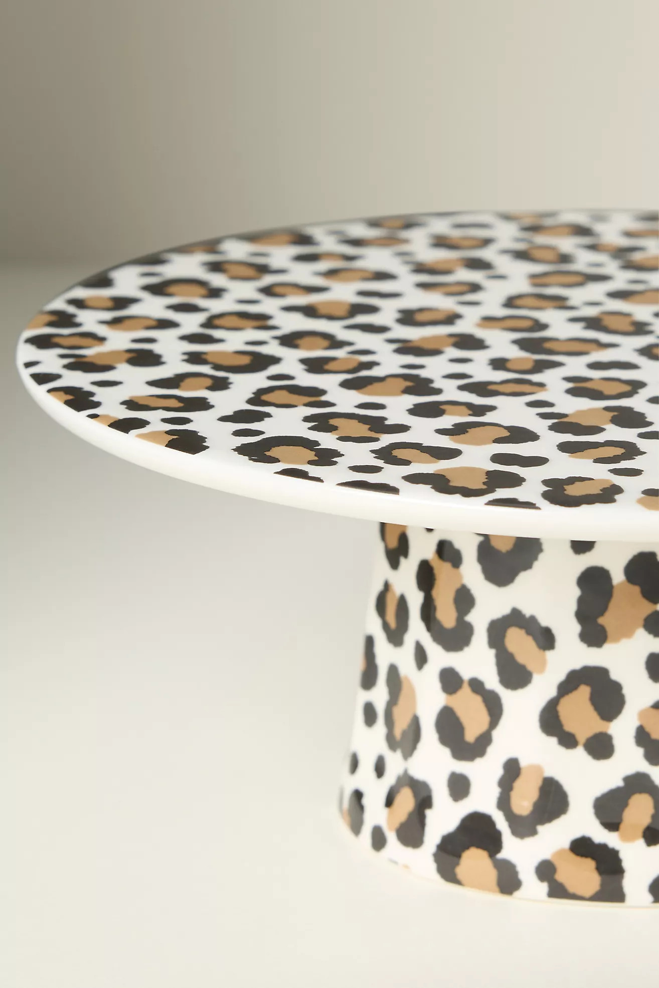 Chintzware Leopard Stoneware Cake Stand | Anthropologie (US)