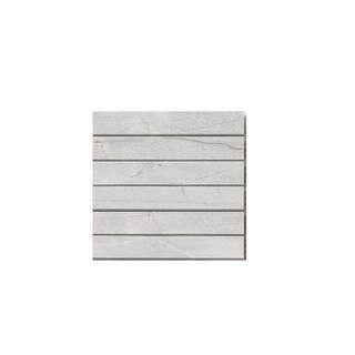 Take Home Tile Sample - Hudson Lais Grey 4 in. x 4 in. Square Polished Marble Mosaic | The Home Depot