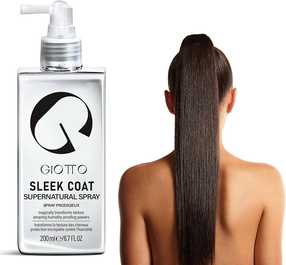 Giotto Sleek Coat Supernatural Hair Spray - Anti-Frizz & Anti-Humidity Spray for Frizz-Free, Glos... | Amazon (US)