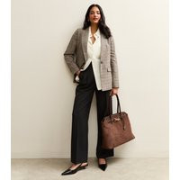 Women's Black Pleated Front Wide Leg Trousers New Look | New Look (UK)