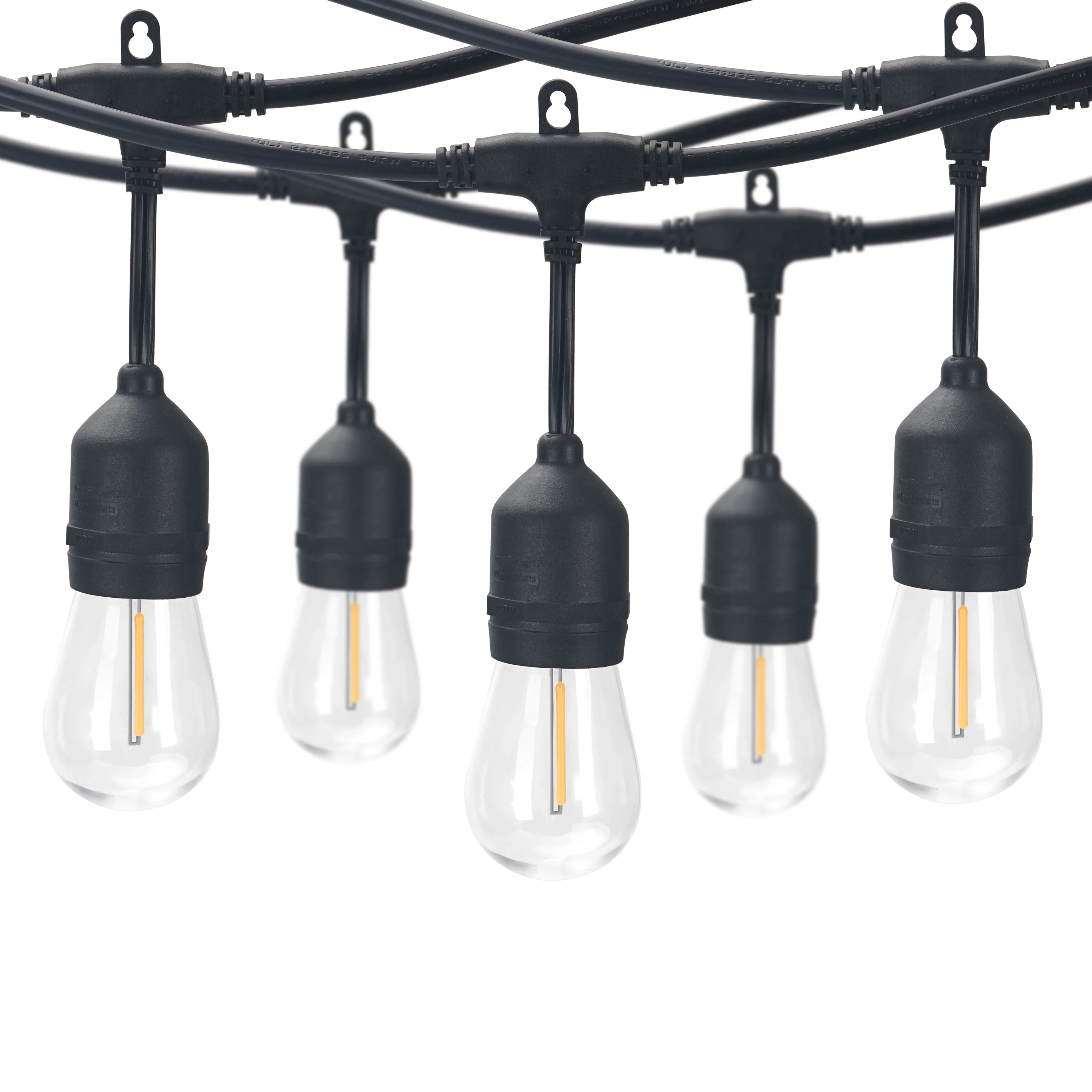 Better Homes & Gardens 24-Foot Outdoor Commercial String Lights, 12 Shatterproof LED Bulbs, Indoo... | Walmart (US)