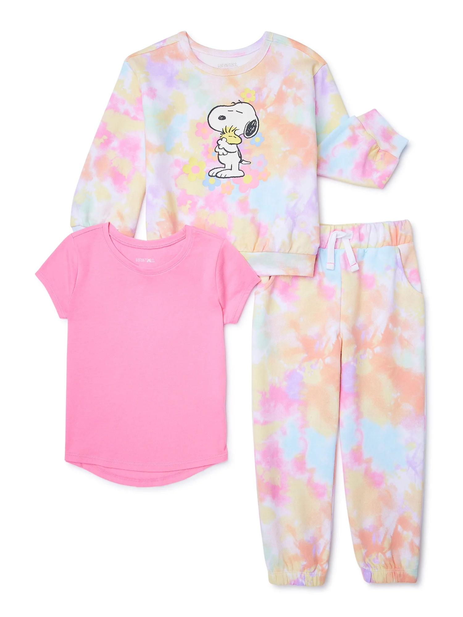 Garanimals Toddler Girls Fleece Outfit Set, 3-Piece, Sizes 18M-5T | Walmart (US)