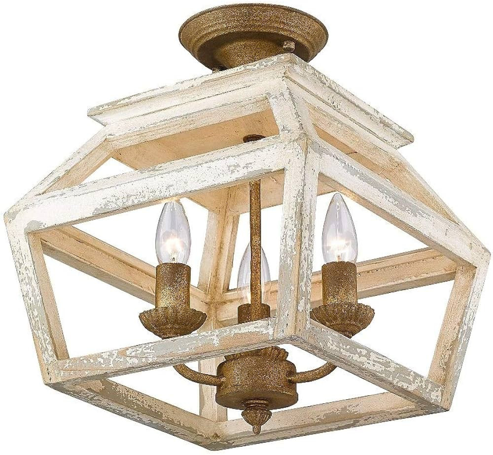 Golden Lighting 0839-SF BC Haiden Semi-Flush, Burnished Chestnut | Amazon (US)