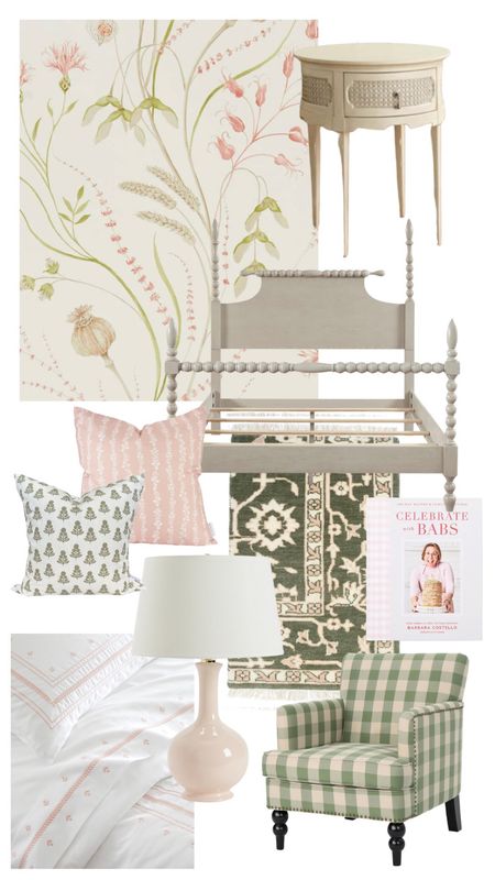 Guest bedroom 2 the pink & green room! All put together because of this Amazon wallpaper! 

#LTKsalealert #LTKhome