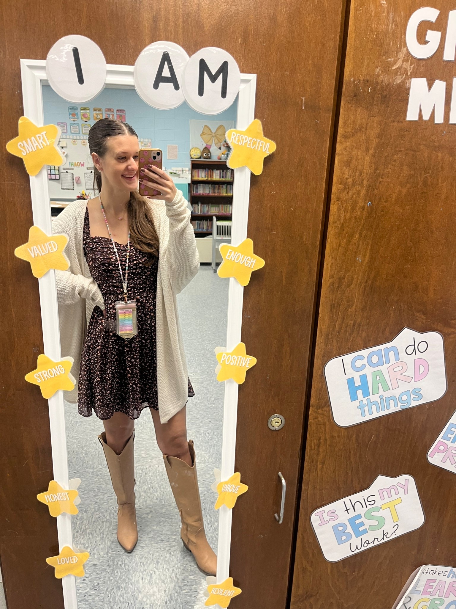 Fall teacher outfit of the day! Thanksgiving outfit inspiration. My absolute favorite floral dress! Styling boots for fall 

#LTKSeasonal #LTKootd #LTKgrwm