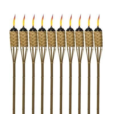 TIKI® Brand Easy Pour 57 Inch TIKI Torch Bamboo Classic Weave Brown | Wayfair North America
