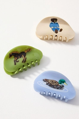 Assorted Icon Hair Claw Clips, Set of 3 | Anthropologie (US)