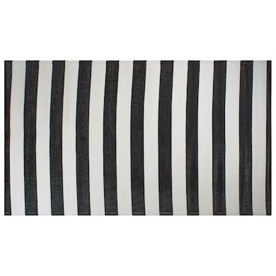 DII 4 x 6 Stripe Black and White Indoor/Outdoor Stripe Area Rug | Lowe's