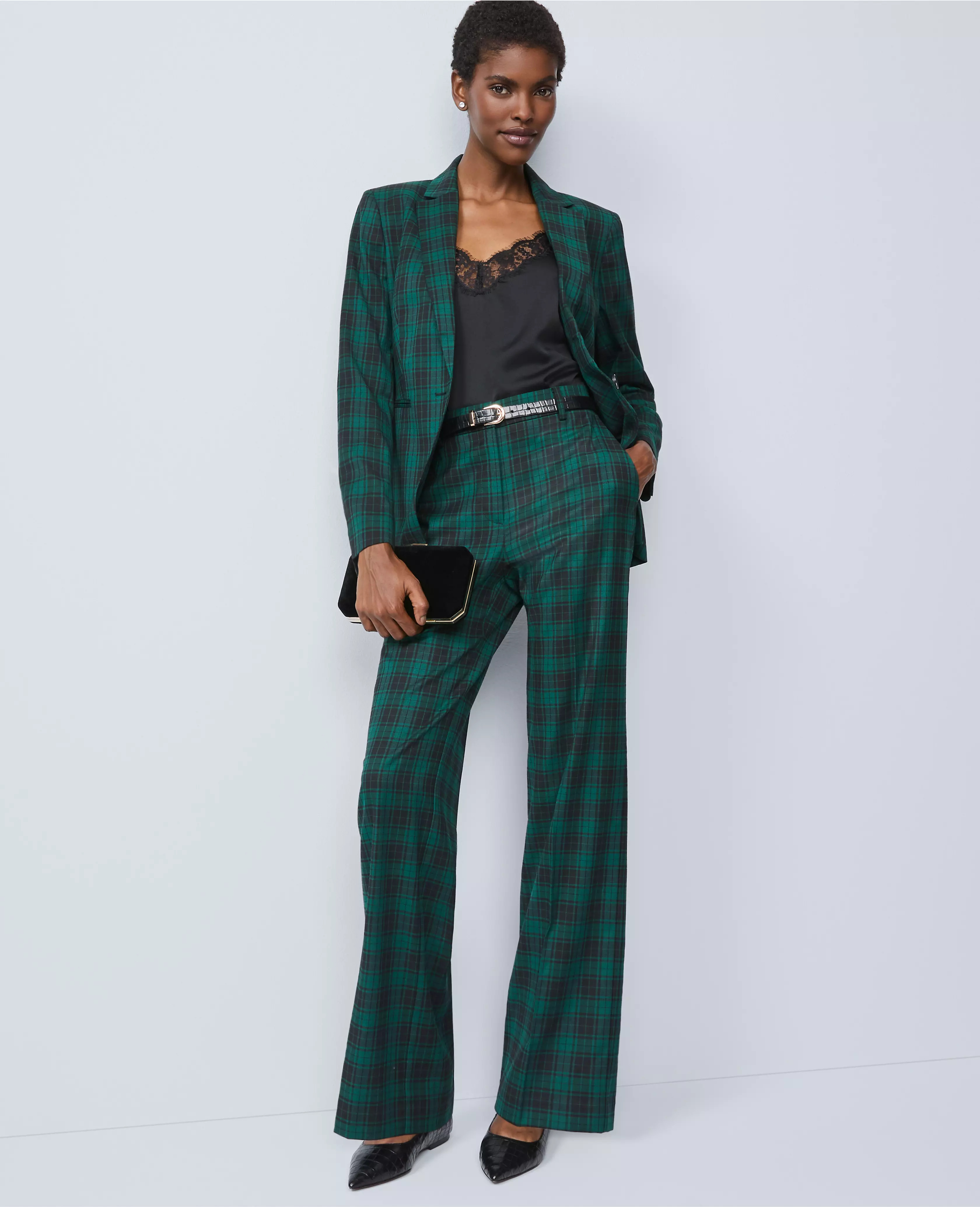 The Straight Trouser in Plaid | Ann Taylor
