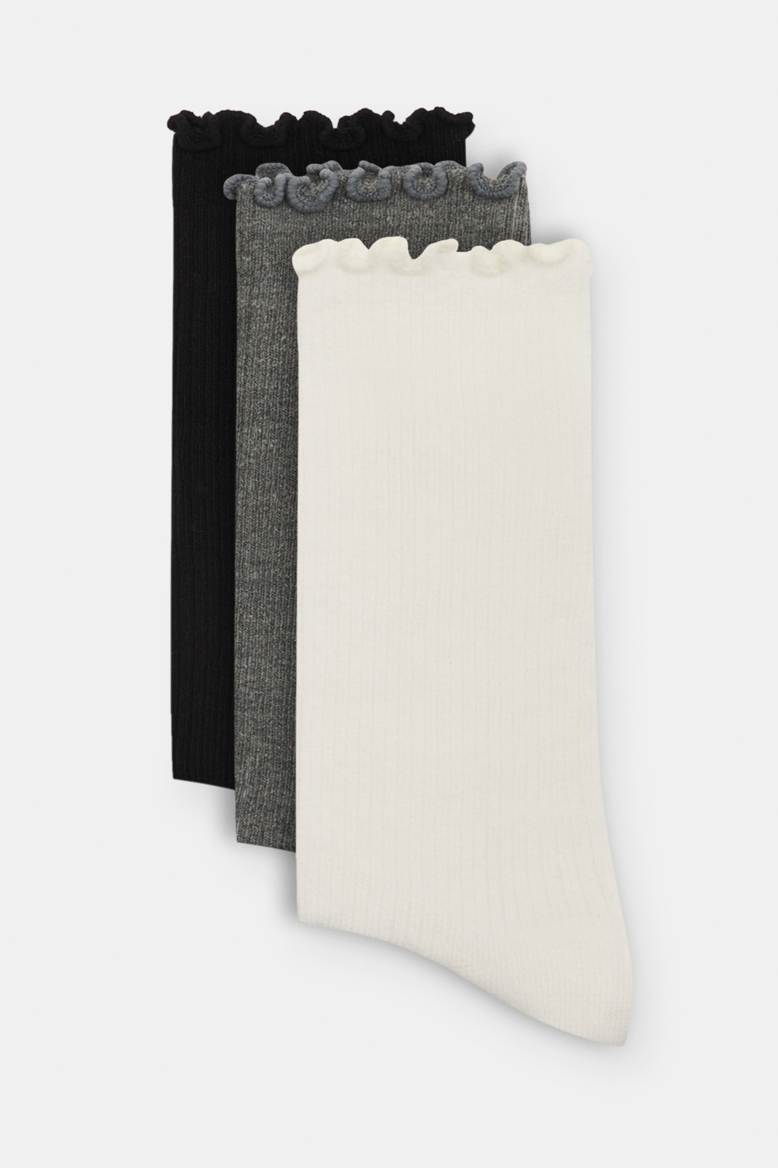 Pack 3 paires de chaussettes en maille côtelée | PULL and BEAR FR