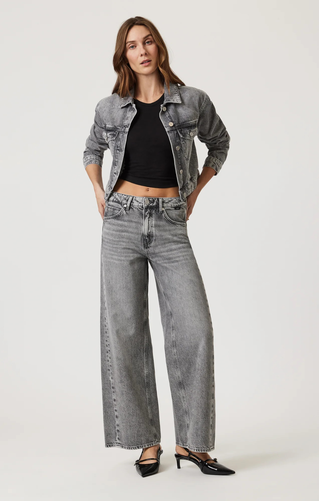 Mavi Women's Siena Wide Leg In Light Smoke Denim | Mavi CA