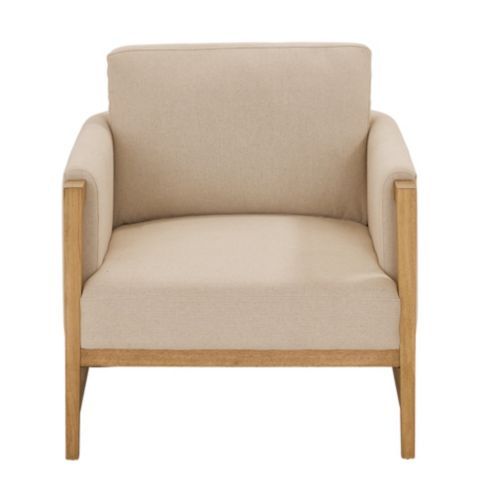 Jaxon Upholstered Armchair in Linen | Ballard Designs, Inc.