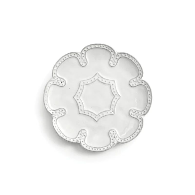 Bella Bianca Beaded Canape Bread and Butter Plate | Wayfair Professional