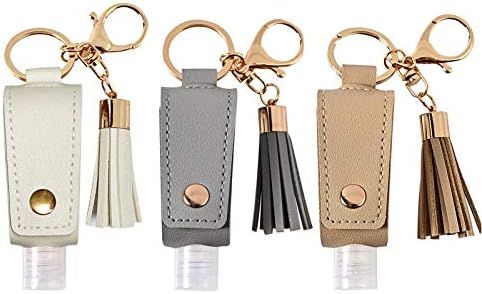 Portable Empty Travel Bottle Keychain Hand Sanitizer Bottle Holder 3 Pack 1oz / 30ml Small Squeez... | Amazon (US)