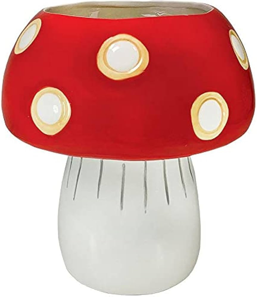 Streamline Imagined Mushroom Planter White polkdot | Amazon (US)