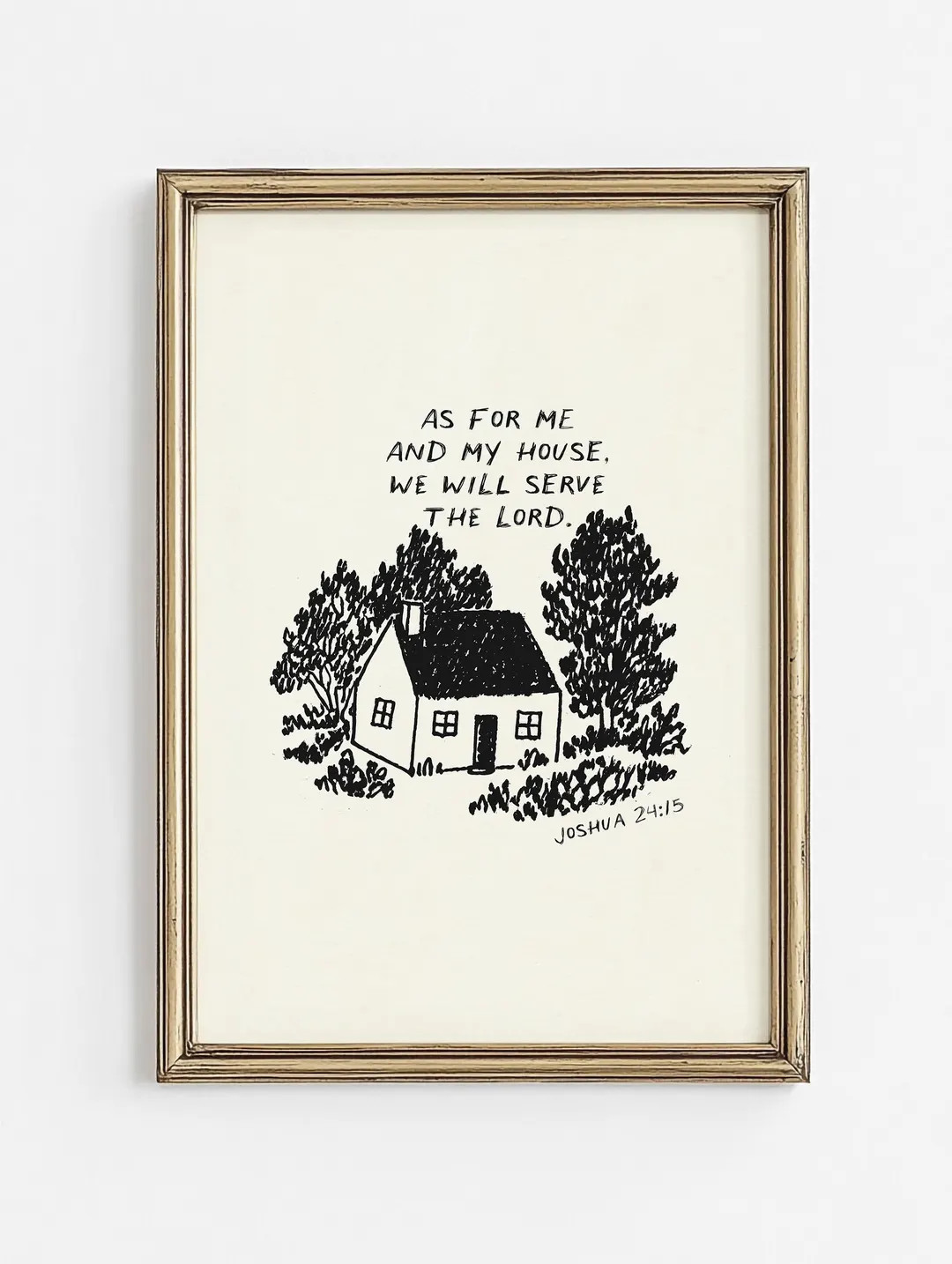 As for Me and My House We Will Serve the Lord Printable | Joshua 24:15 Scripture Wall Art | Moder... | Etsy (Global)