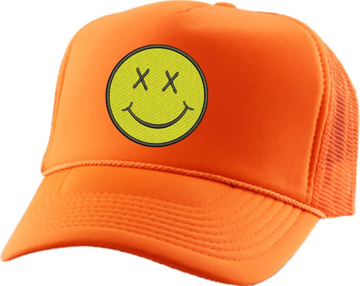 ALLNTRENDS Adult Trucker Hat Smiley Face Embroidered Baseball Cap Adjustable Snapback | Amazon (US)