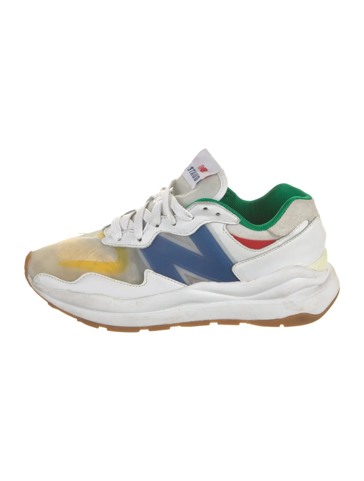 Leather Colorblock Pattern Athletic Sneakers | The RealReal