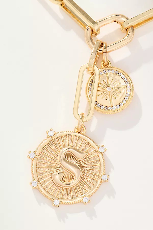 Monogram Coin Pendant Necklace | Anthropologie (US)