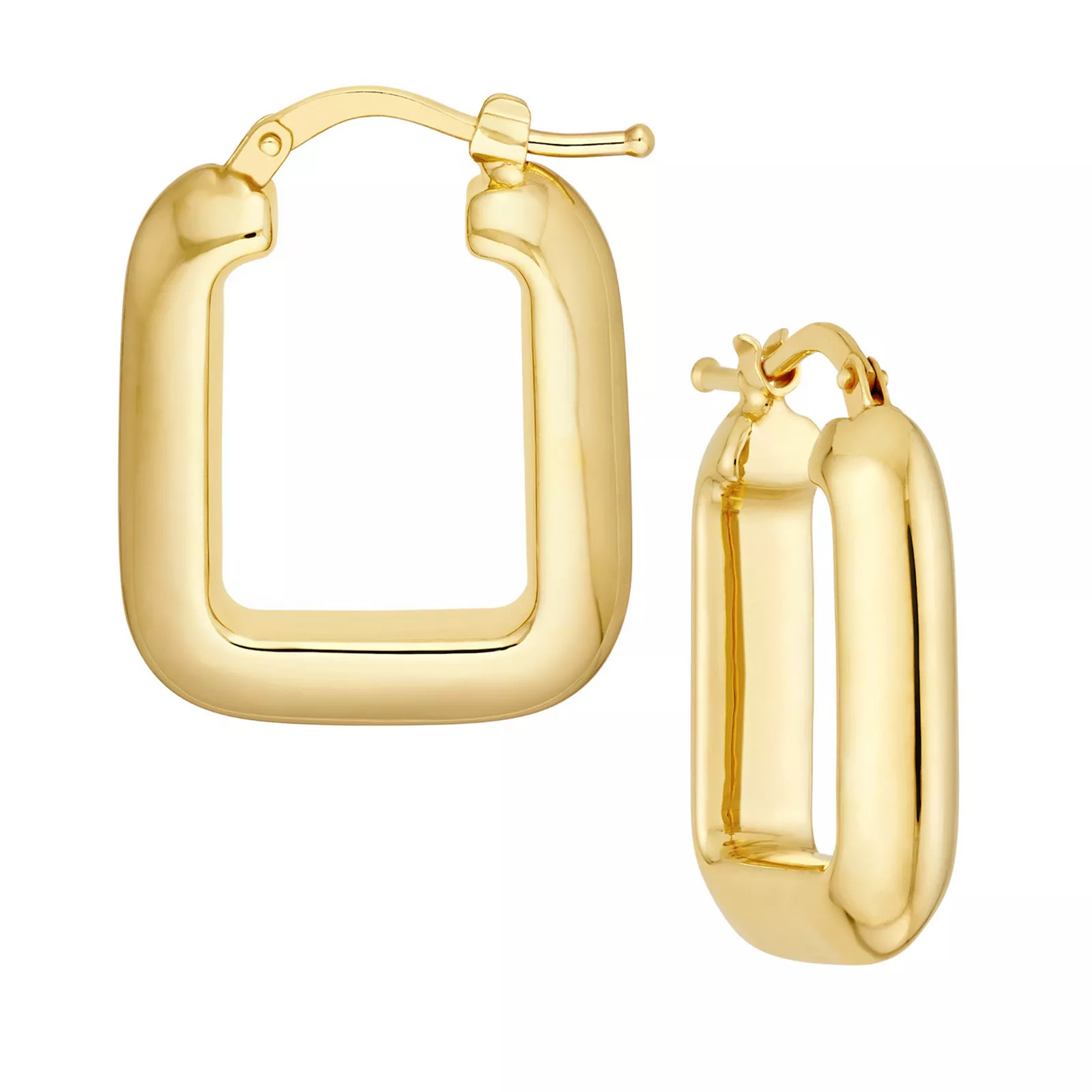 14k Gold Square Hoop Earrings, Women's | Kohl's