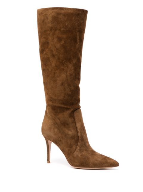 pointed toe suede boots | Farfetch (US)