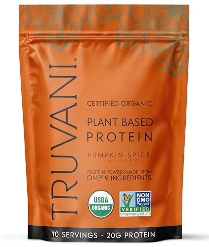 Truvani Vegan Pea Protein Powder | Pumpkin Spice | 20g Organic Plant Based Protein | 10 Servings | Keto | Gluten & Dairy Free | Low Carb | No Added Sugar | Amazon (US)
