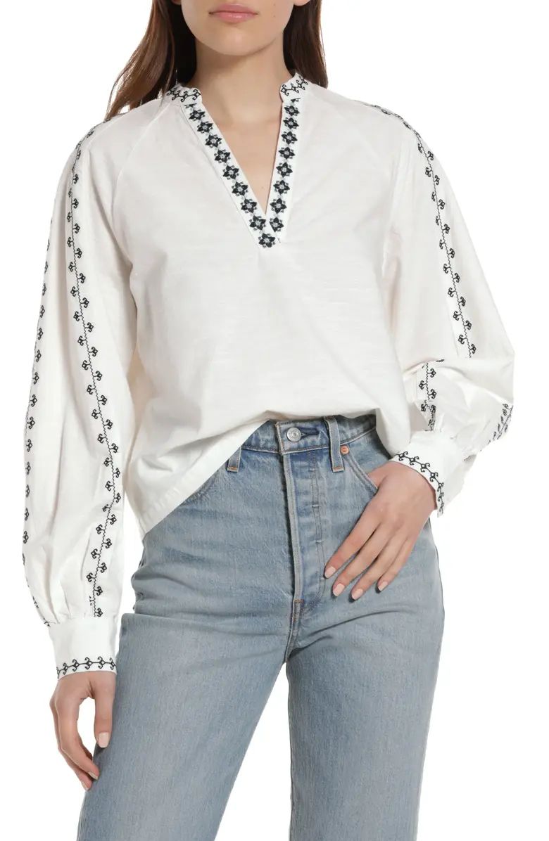 Puff Sleeve Button-Up Shirt | Nordstrom