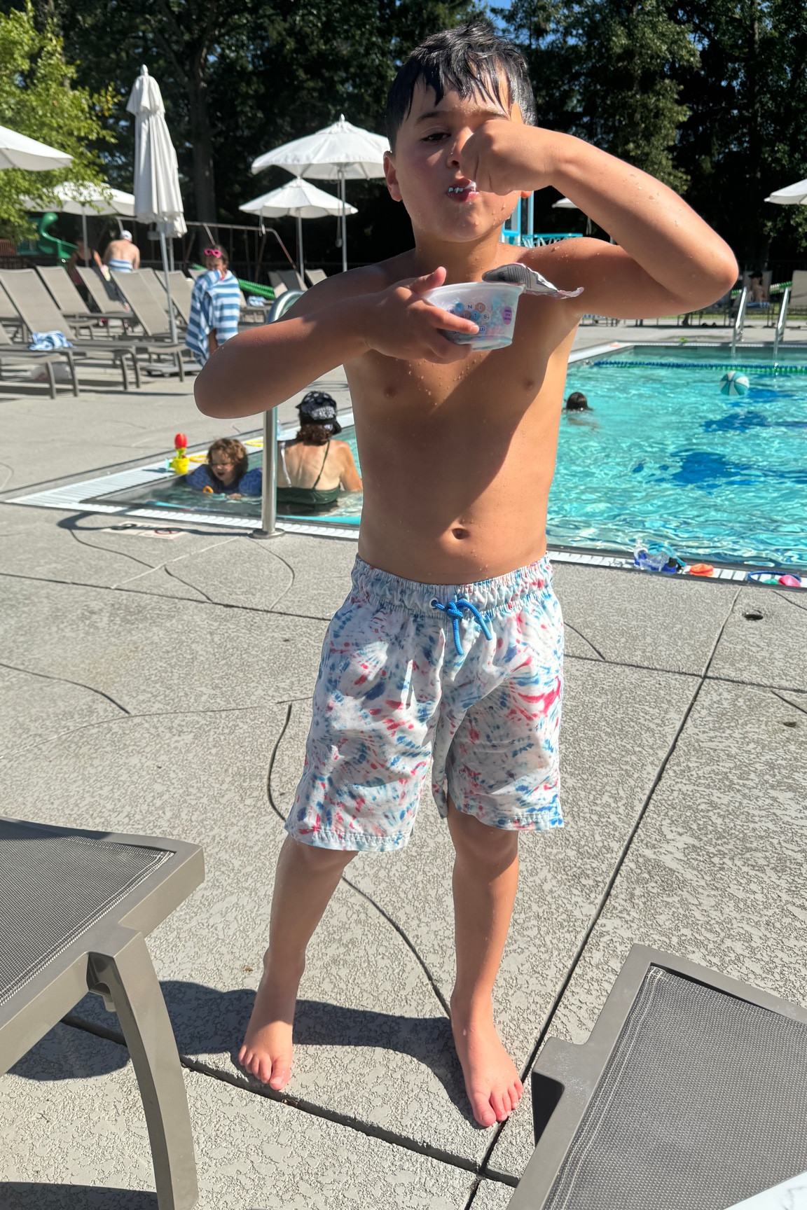 Cutest Fourth of July red, white, and blue swim suit!!!!! He told me that it's currently his fave swim trunk he owns because it's so comfortable! WIN WIN. My 9-year-old has them too and feels the same! 

#LTKSeasonal #LTKKids #LTKSwim