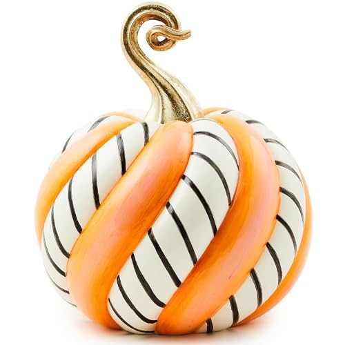 MACKENZIE-CHILDS Resin Pumpkin, Medium, Trick or Treat Candy Swirl | Amazon (US)