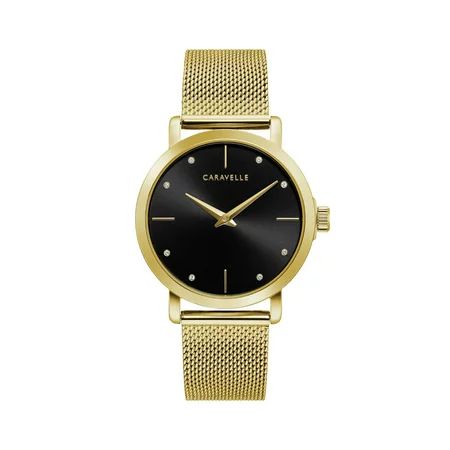 Caravelle Designed by Bulova Women's Gold-Tone Mesh Bracelet Watch | Walmart (US)