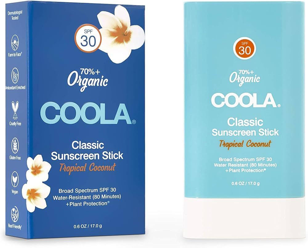 COOLA Organic Face Sunscreen SPF 30 Sunblock Lotion Stick, Dermatologist Tested Skin Care for Dai... | Amazon (US)