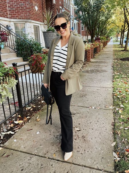 Old navy haul for fall! This entire outfit is from amazon, sweater and flare jeans are 30% off and this blazer is half off #falloutfits #jeans #fallfashion 

#LTKfindsunder50 #LTKworkwear #LTKsalealert