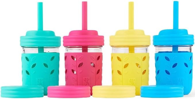 Elk and Friends Kids & Toddler Cups | The Original Glass Mason Jars 8 oz with Silicone Sleeves & ... | Amazon (CA)